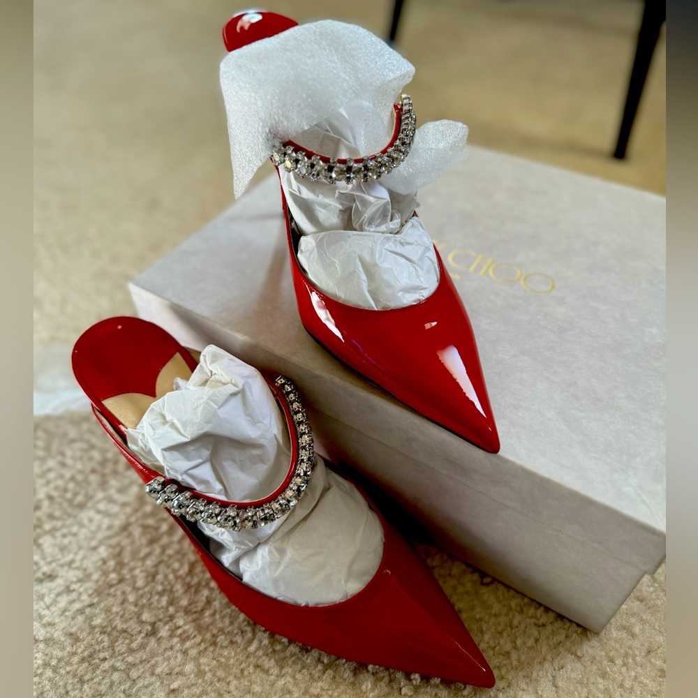 Bing Patent Jeweled Mules